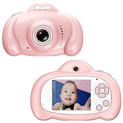 Wewoo Caméra Enfant 16,0 mégapixels double 2.0 pouces écran HD de bande dessinée reflex numérique pour enfants rose