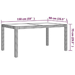 Avis Maison Chic Mobilier à dîner 5 pcs de jardin - Ensemble table et chaises d'extérieur - Salon/Mobilier de jardin classique coussins Résine tressée Beige -MN92676