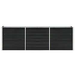 vidaXL Lit surélevé de jardin Acier galvanisé 240x40x77 cm Anthracite