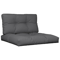 vidaXL Coussins de palette lot de 2 anthracite tissu