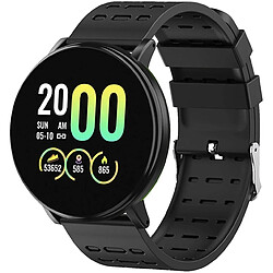 Chrono Chronus montre-bracelet intelligente fréquence cardiaque Montre Connectée bracelet montres de sport bande Smartwatch pour Android Ios(noir)