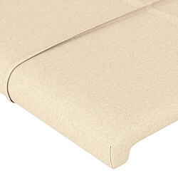 Maison Chic Tête de lit moderne avec oreilles pour chambre - Décoration de lit Crème 93x16x78/88 cm Tissu -MN10963 pas cher