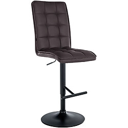 Non Tabouret de bar Peking V2 simili cuir noir