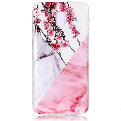 Wewoo Coque en TPU Marble Pattern pour Galaxy J8 2018 Fleur de prunier