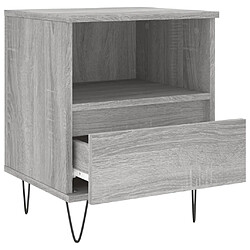 Maison Chic Table de chevet,Table de nuit,Table d'appoint pour salon sonoma gris 40x35x50 cm bois d’ingénierie -MN90354 pas cher