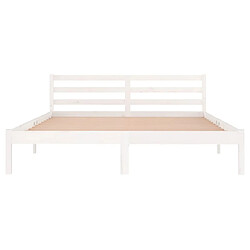 Acheter Maison Chic Lit adulte - Lit simple Cadre de lit,Structure du lit Contemporain Bois massif de pin 160x200 cm Blanc -MN21134