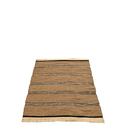 Dansmamaison Tapis Tresse Zostere Feuille De Palme Naturel/Noir