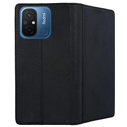 Acheter Htdmobiles Housse pour Xiaomi Redmi 12C / Redmi 11A / Poco C55 - etui coque pochette portefeuille + film ecran - NOIR MAGNET