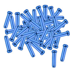 50pcs / Pack Embouts Intérieurs De Vélo En Alliage D'aluminium Embouts De Fil Embouts à Sertir Ligne Noyau Bleu pas cher