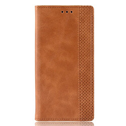 Wewoo Housse Coque Étui en cuir à boucle magnétique avec texture rétro et pour Xiaomi Mi Play, support emplacements pour cartes porte-monnaie (Marron)