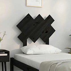 Avis Maison Chic Tête de lit scandinave,Meuble de chambre Noir 72,5x3x81 cm Bois massif de pin -MN70567