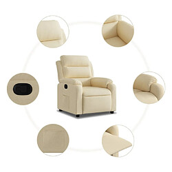 Maison Chic Fauteuil Relax pour salon, Fauteuil inclinable Crème Tissu -GKD88560 pas cher