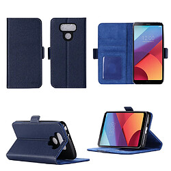 Xeptio LG G6 : Housse Portefeuille bleue Style Cuir avec porte cartes - Etui coque de protection