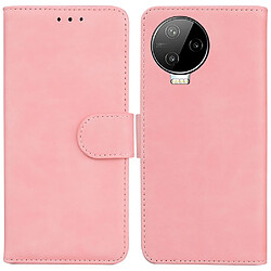 Etui en PU anti-chocs avec support pour votre Infinix Note 12 Pro 4G - rose