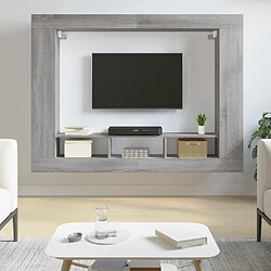 Maison Chic Meuble TV scandinave gris - Banc TV pour salon Sonoma 152x22x113 cm bois d'ingénierie -MN66912