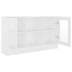 Acheter vidaXL Armoire à vitrine Blanc 120x30,5x70 cm Bois d'ingénierie