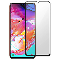 Avizar Film Galaxy A70 Protection Ecran Verre Trempé Bords Biseautés contour Noir