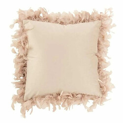 Paris Prix Coussin Déco Plumes 45x45 - Rose Poudré