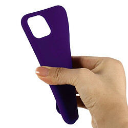 Acheter Coque en silicone liquide souple violet foncé pour votre Apple iPhone 11 6.1 pouces (2019)