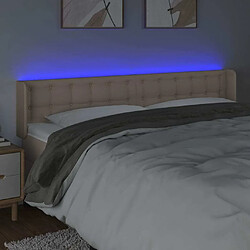 Avis Maison Chic Tête de lit scandinave à LED,meuble de chambre Cappuccino 203x16x78/88 cm Similicuir -MN77506