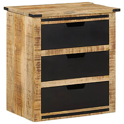 vidaXL Buffet avec 3 tiroirs 55x35x60 cm bois massif de manguier