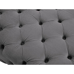 Acheter Vente-Unique Pouf chesterfield en velours anthracite EDWINA