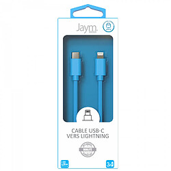 Jaym Câble USB-C vers Lightning 3A - 1,5 mètres - Collection POP - Bleu pas cher