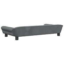 Acheter vidaXL Canapé pour enfants gris foncé 100x50x26 cm velours