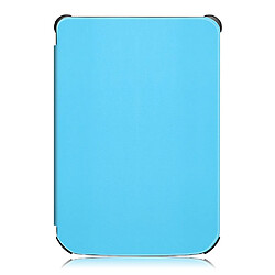 Coque en TPU + PU couleur unie bleu ciel pour votre PocketBook 616/627/632/632 Plus