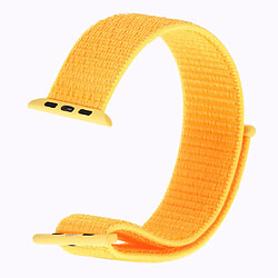 Wewoo Bracelet de montre en nylon Simple Fashion pour Apple Watch séries 5 et 4 44 mm / 3 et 2 et 1 42 mm avec support magique jaune