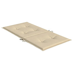 Maison Chic Lot de 2 Coussins Confort,Coussins de chaise de jardin à dossier bas beige -GKD57579 pas cher