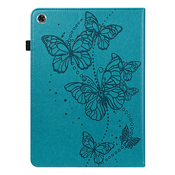 Etui en PU motif papillon avec support bleu pour votre Lenovo Tab M10 FHD Plus/Tab M10 Plus TB-X606F/TB-606X 10.3 pouces