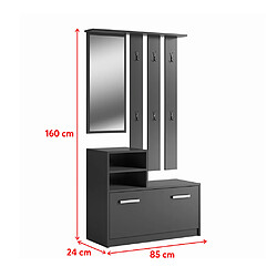 Acheter Selsey Meuble d'entrée / Vestiaire d'entrée - YESFIR - noir