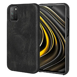 Coque en TPU + PU antichoc noir pour votre Xiaomi Poco M3