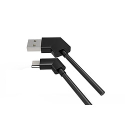 WE Câble USB C Coudé 1M - Connecteur Ultra Résistant - Charge Rapide - Recharge Manette et Portable - Noir