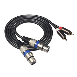 Wewoo 366156-15 Câble audio RCA mâle à 2 XLR à 3 broches femellelongueur 1,5 m