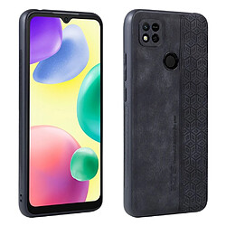 Coque en TPU + PU anti-chute pour votre Xiaomi Redmi 10A/Redmi 9C/Redmi 9C NFC - noir