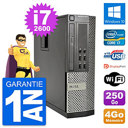 PC Dell OptiPlex 990 SFF Intel i7-2600 RAM 4Go Disque Dur 250Go Windows 10 Wifi - Occasion