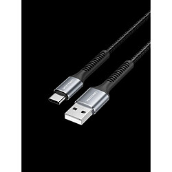 Câble de données Vention - USB 2.0 vers USB-C - Aluminium - 480Mbps - 3A, 15W - Couleur Noir