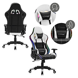 Avis ML DESIGN MODERN LIVING LED Gaming Chair Chaise de bureau Chaise pivotante Réglable Bluetoothboxes