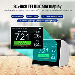 Avis Justgreenbox Détecteur multifonctionnel de qualité de l'air 3-en-1 de bureau Testeur de compteur de CO2 Hygrothermographe numérique 3,5 pouces - 1005002206452389
