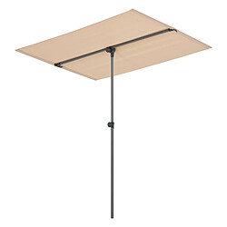 Helloshop26 Parasol inclinable à 360° rectangulaire 180 x 130 cm sable 03_0008047