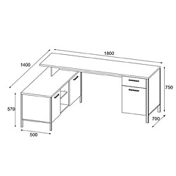 Vivaldi Bureau Tramp 207 Chene Artisan