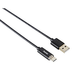 HAMA Câble USB Type-C avec témoin LED, noir, 1 m