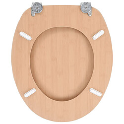 Acheter vidaXL Siège de toilette avec couvercle MDF Design bambou