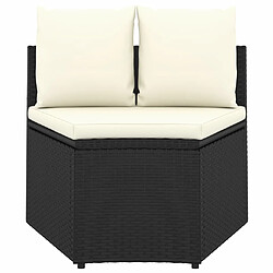 Maison Chic Salon de jardin 5 pcs + coussins - Mobilier/Meubles de jardin - Table et chaises d'extérieur Résine tressée Noir -MN52783 pas cher