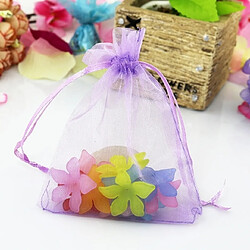 Wewoo Décorations de Fête 100 PCS Organza Gift Bags Emballage Bijoux Sac De Mariage Décoration De De MariageTaille 7x9cm D13 Clair Pourpre