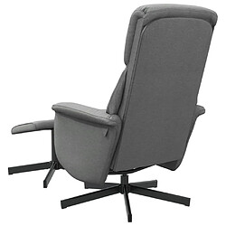 Acheter vidaXL Fauteuil inclinable avec repose-pied gris foncé tissu