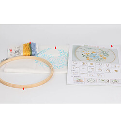 2x Bricolage Kits De Couture Broderie Cerceau Point De Croix Artisanat-fleur écureuil pas cher