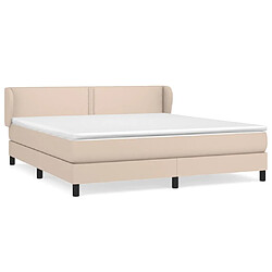 vidaXL Sommier à lattes de lit avec matelas Cappuccino 160x200 cm